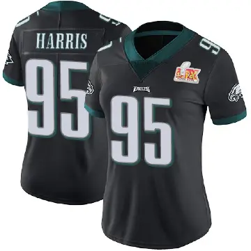 ＃95 Women's Charles Harris Black Limited Philadelphia Eagles Alternate Vapor Untouchable Super Bowl LIX Jersey