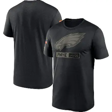 Men's Black Philadelphia Eagles 2020 Salute to Service Team Logo Performance T-Shirt
